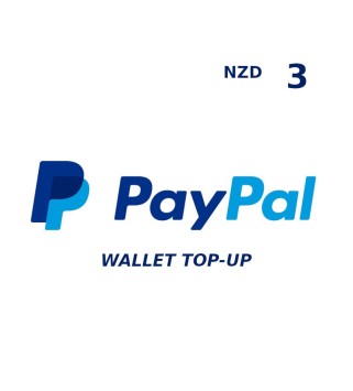 PayPal Wallet NZD 3 Top Up Key GLOBAL